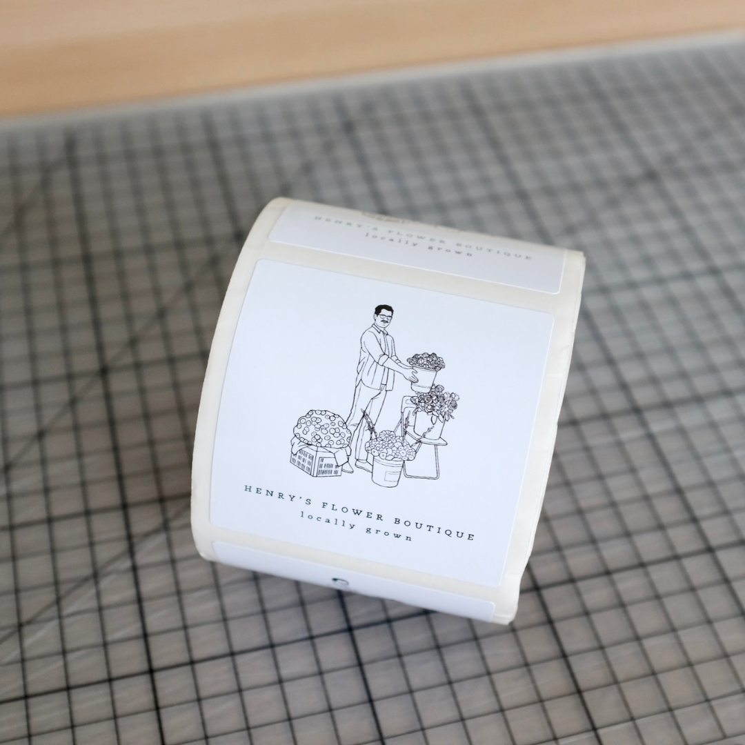 Glossy Paper Roll Labels – Square