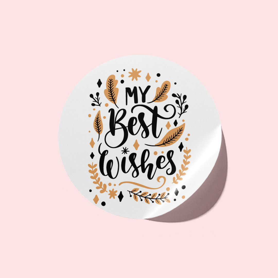 Black & Beige Christmas Stickers