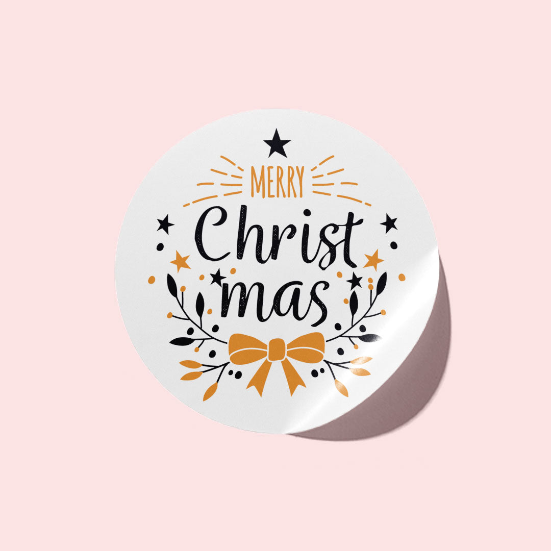 Rustic Merry Christmas Stickers