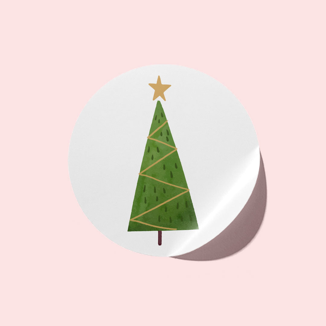 Green Christmas Tree Stickers