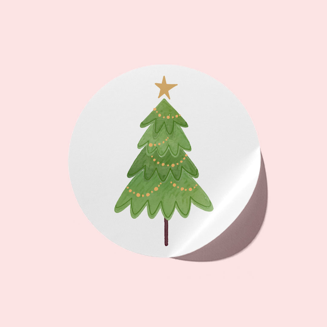 Green Christmas Tree Stickers