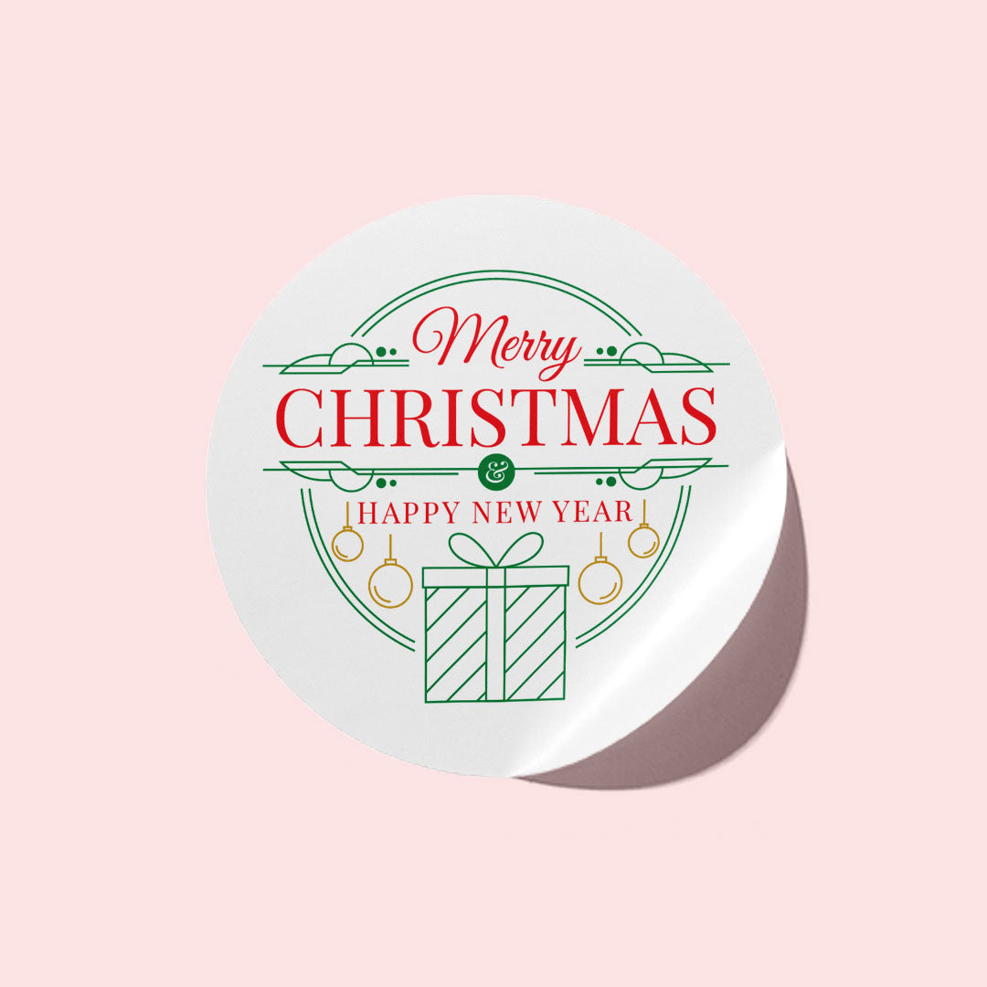 Vintage Merry Christmas Stickers