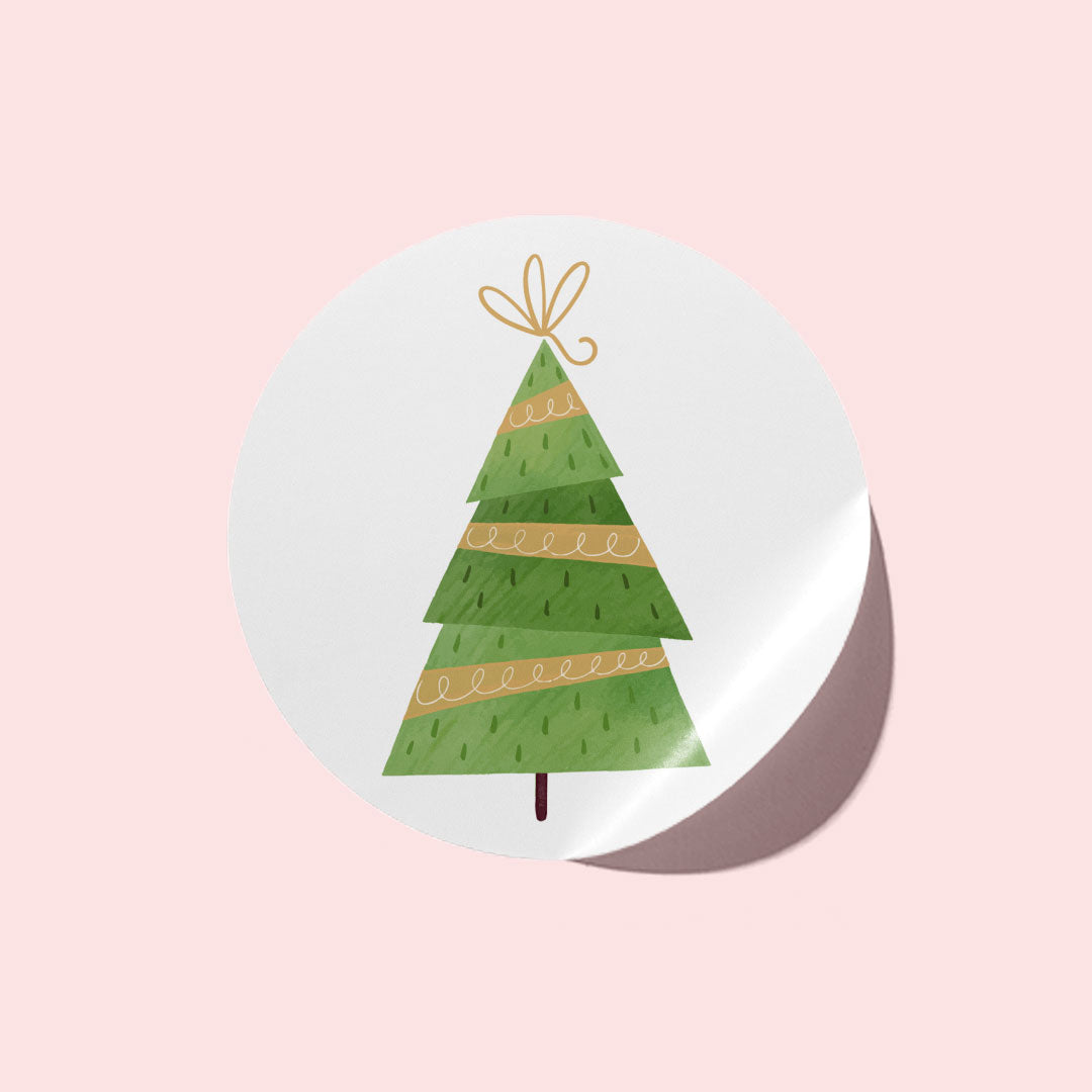 Green Christmas Tree Stickers