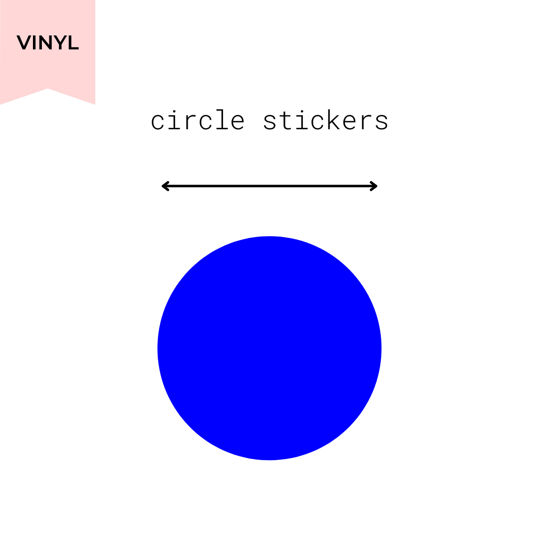 Blue Vinyl Circle Stickers