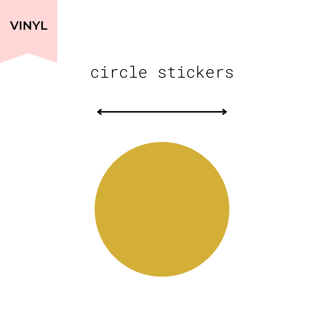 Gold Vinyl Circle Stickers