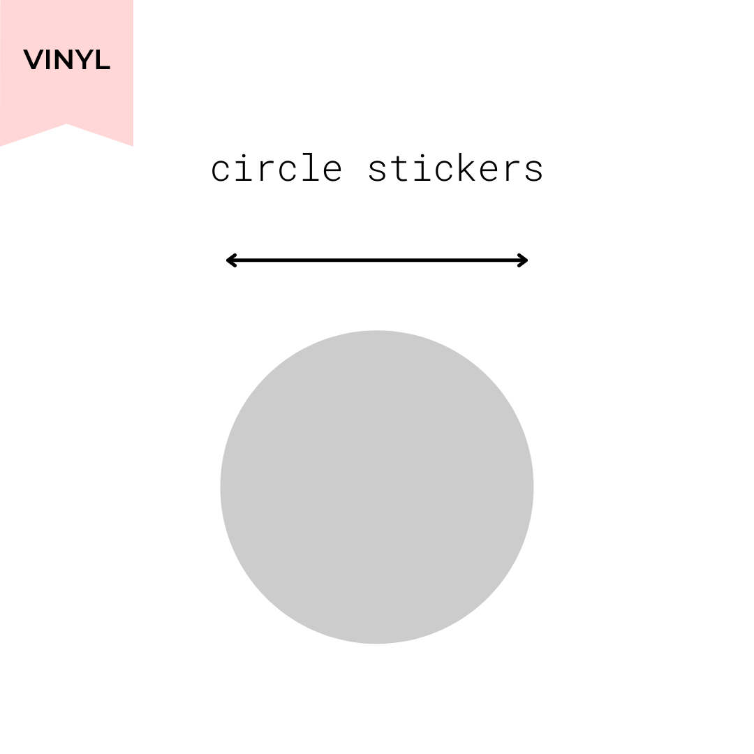 Silver Vinyl Circle Stickers