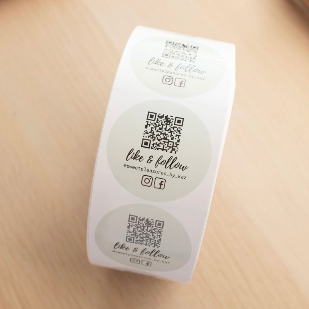 Glossy Paper Roll Labels – Circle