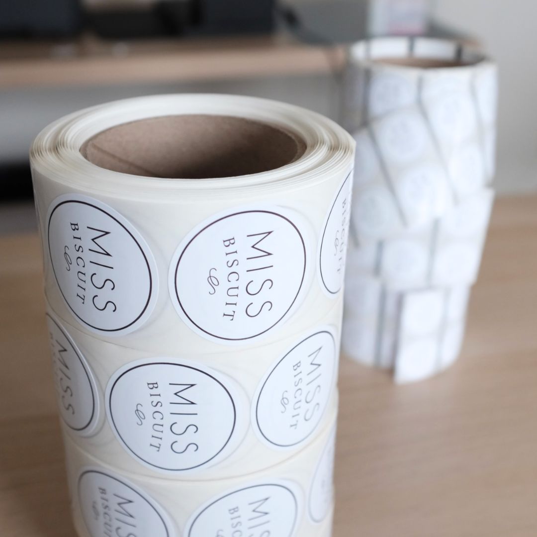 Glossy Paper Roll Labels – Circle