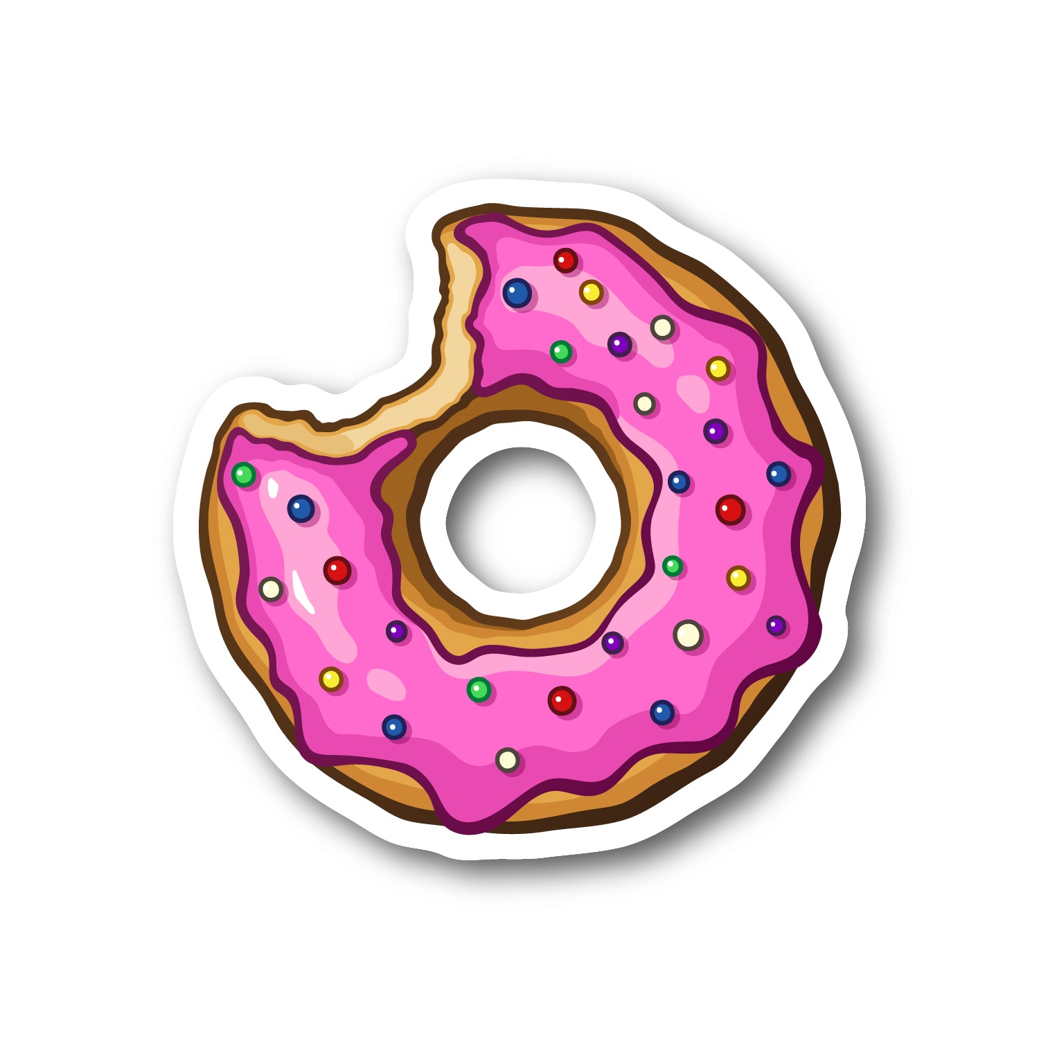 pink donut sticker