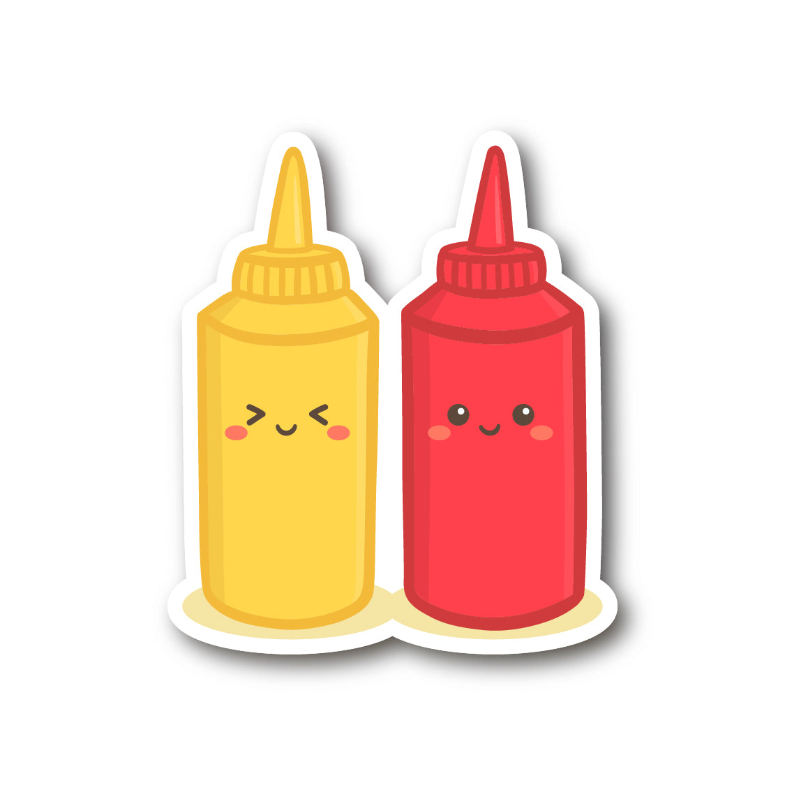 yellow and red sauce bottles sticker