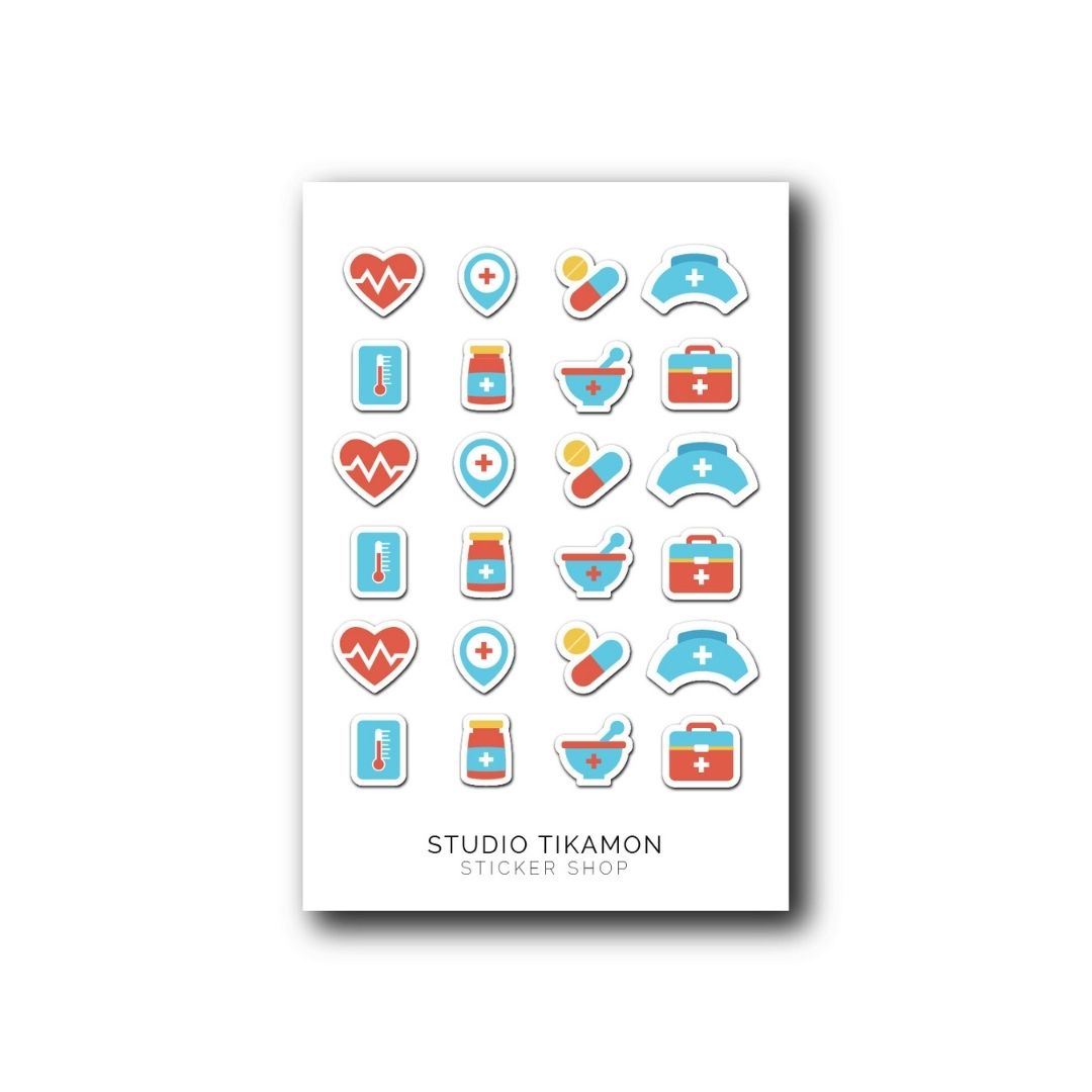 medical icons planner stickers