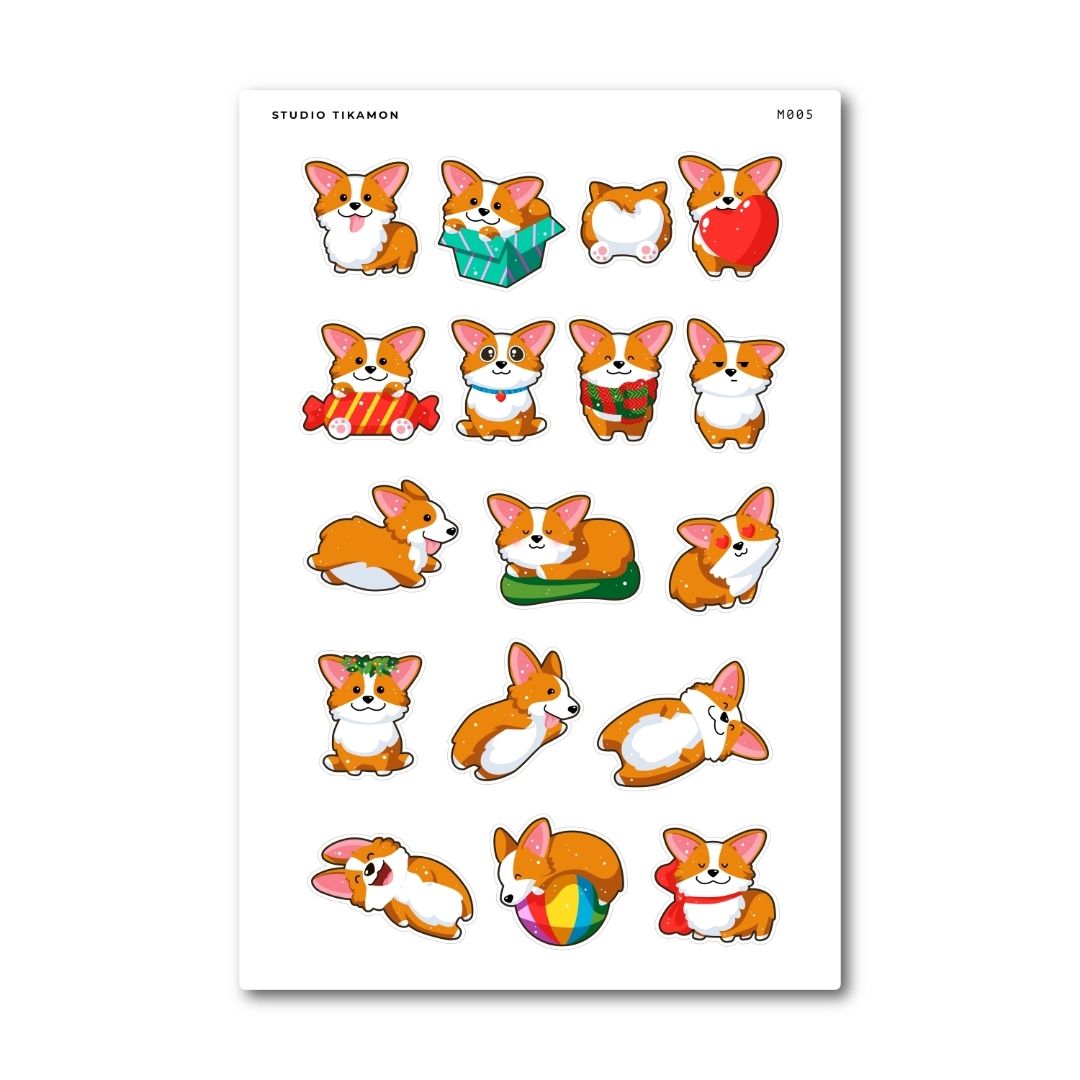 CORGI PLANNER STICKERS