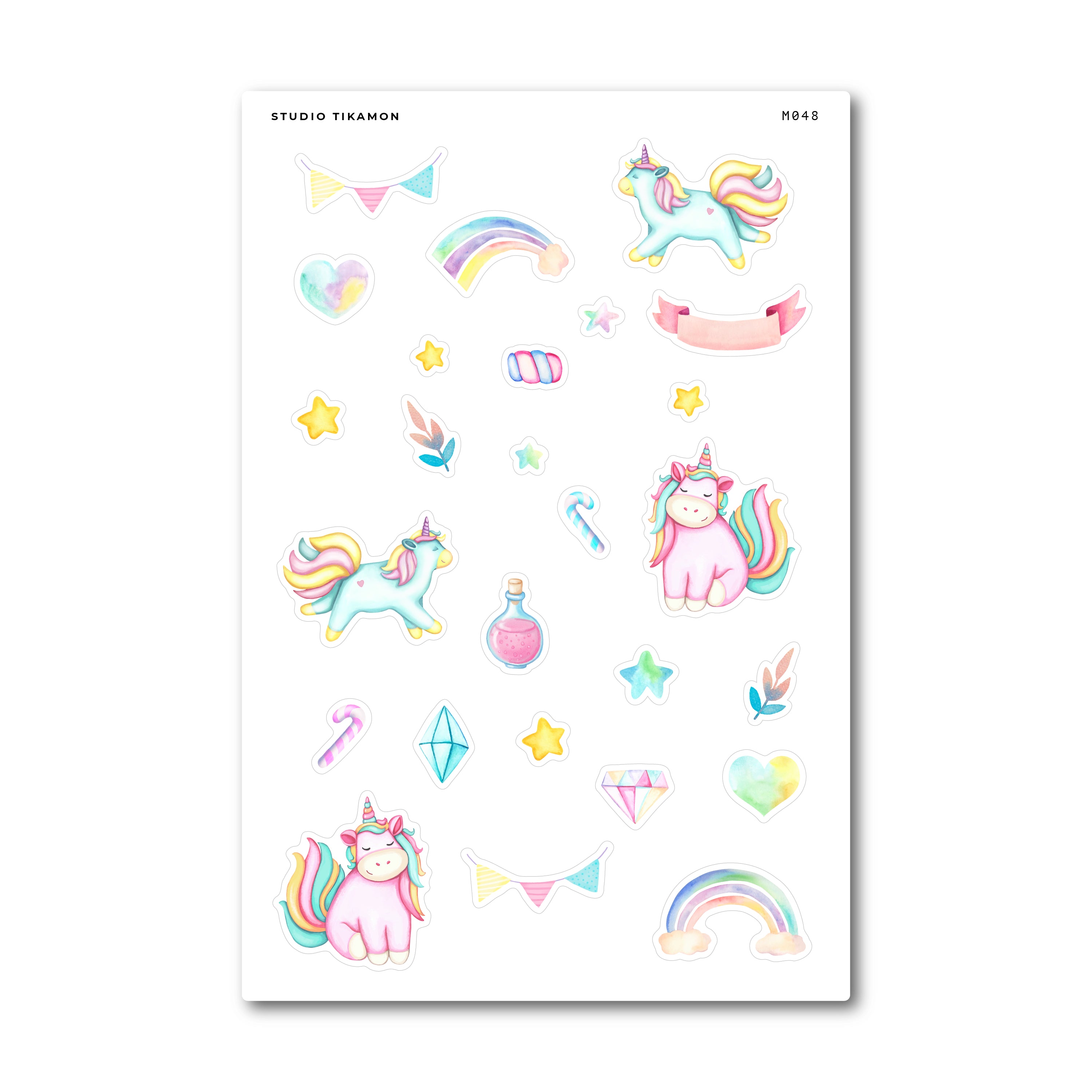 unicorn themed stickers