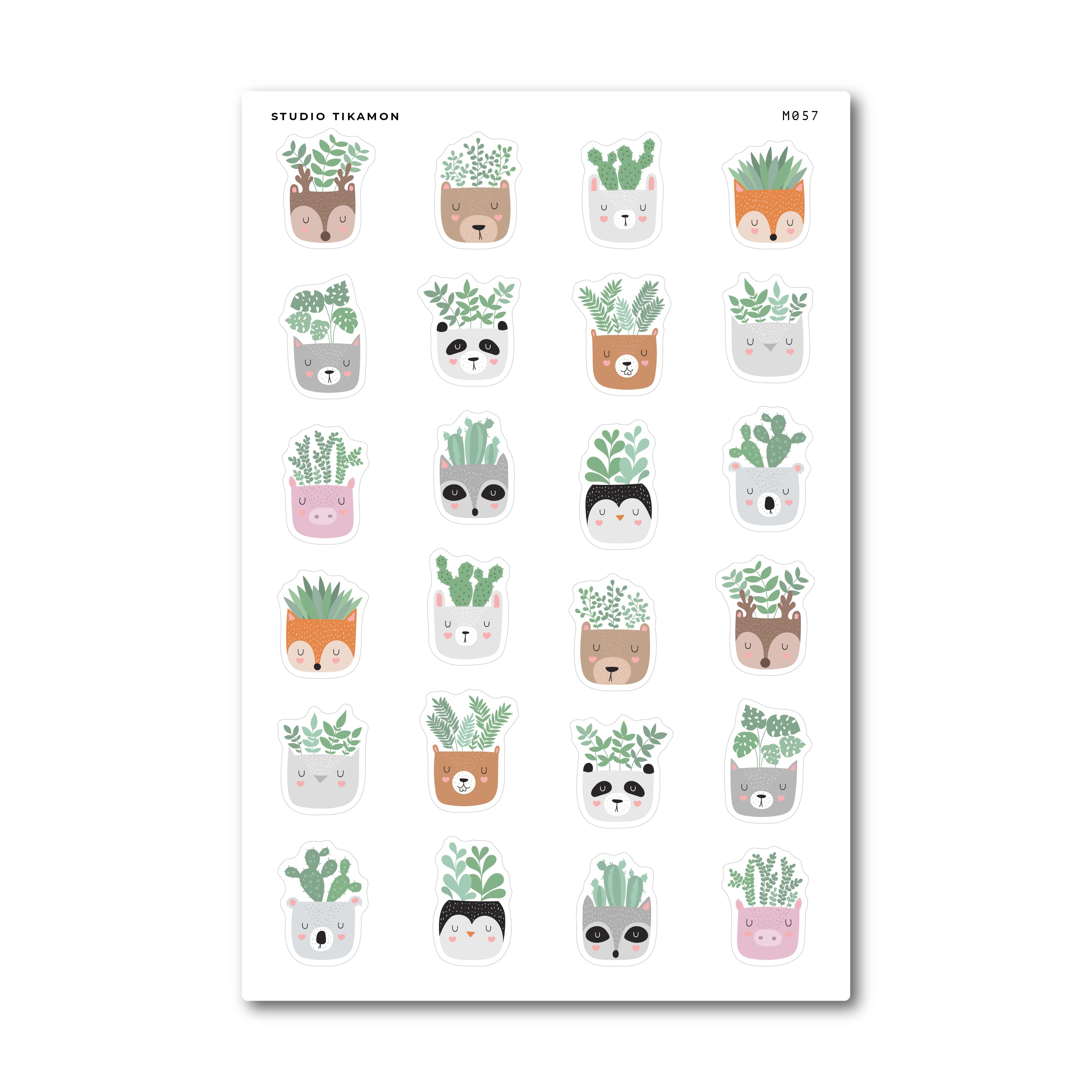 potted houseplant stickers